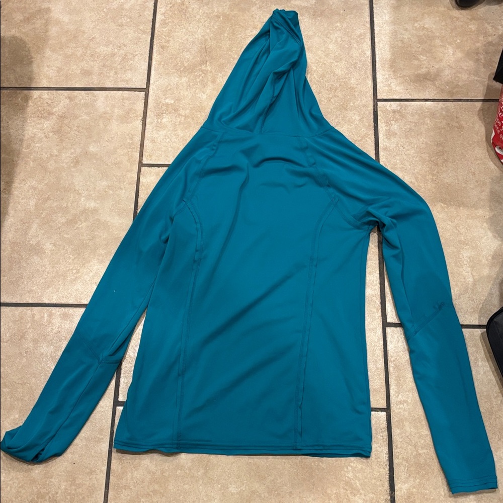 Free People Movement Teal Long Sleeve Quarter Zip Hoodie - Picture 5 of 5